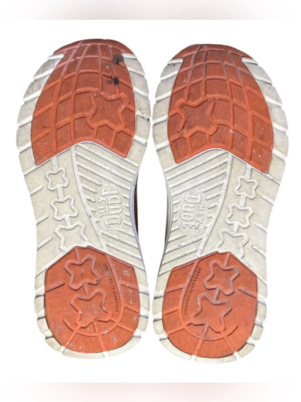 Hey Dude Sirocco Mid Trail Sneaker Mens Sz 7 Womens Sz 8.5/9 Gray Orange Mid Top - Picture 7 of 8